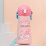 One Touch Shoulder Strap Double Stainless Steel Water Bottle 460ml -My Melody