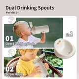 Pigeon Stainless Thermo Dual Drinking Spouts Straw Cup 500ml - Beige