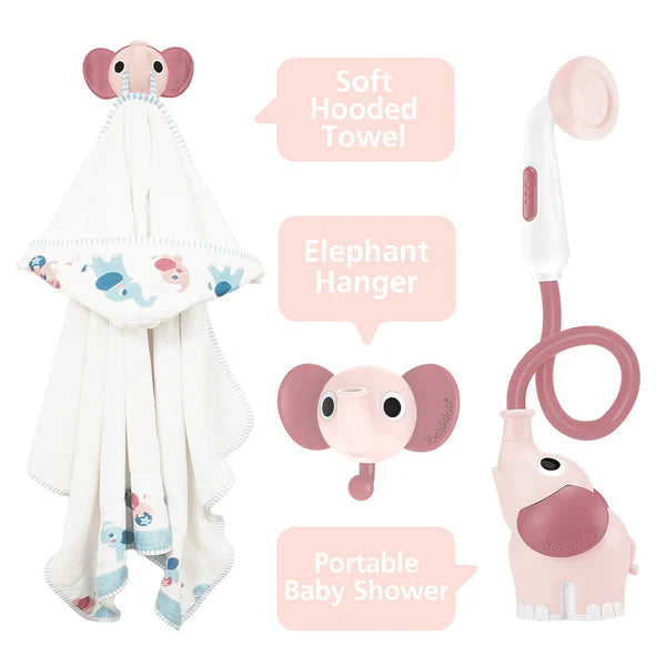 Yookidoo Elephant Baby Shower Bath Set For 0-24 Months