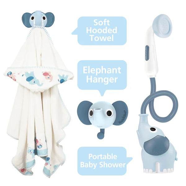 Yookidoo Elephant Baby Shower Bath Set For 0-24 Months