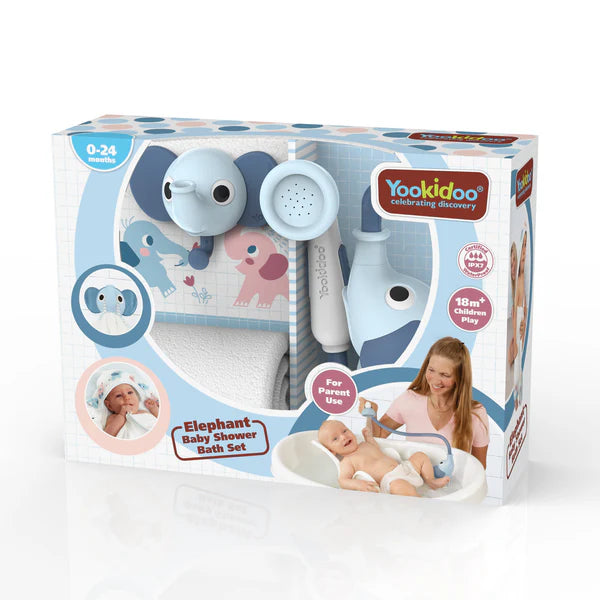 Yookidoo Elephant Baby Shower Bath Set For 0-24 Months