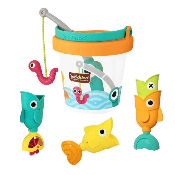 Yookidoo Catch N Sprinkle Fishing Set Bucket For 18+ months