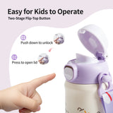 Pigeon Stainless Thermo Dual Drinking Spouts Straw Cup 500ml - Purple