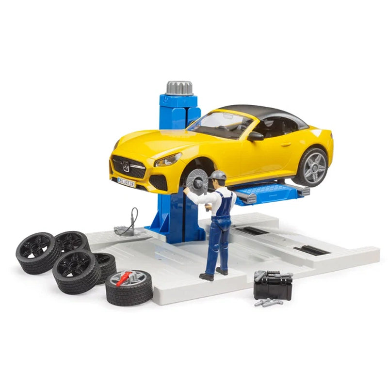 Bruder 62112 bworld Car Service Center with Bruder Roadster