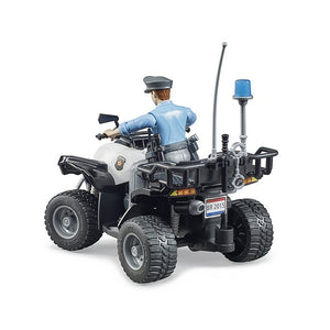 Bruder 63011 Police Quad w/ Light Skin Policeman and Accessories