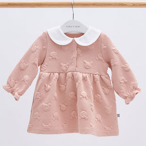 Akkomi Pink Korean Toddler Dress