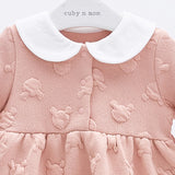 Akkomi Pink Korean Toddler Dress