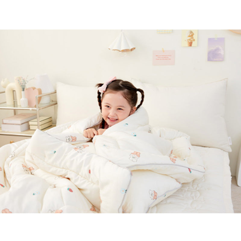 Bebenuvo Modal Cotton Baby All-Season Bedding 3pc Set (Blanket + Pillow + Pad)-Berry Chu
