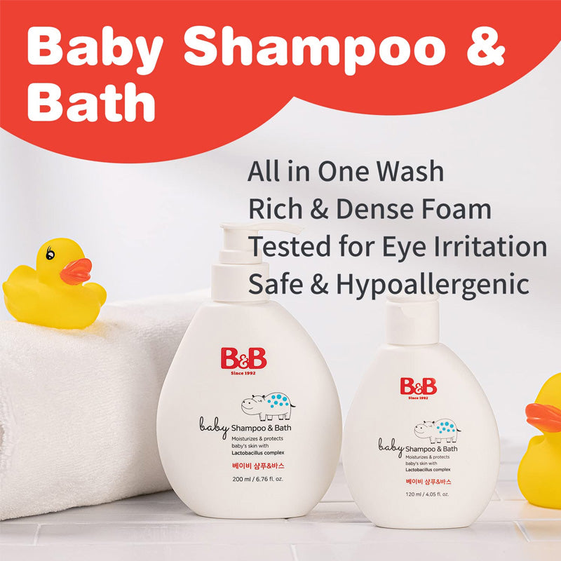 B&B Baby 2 in 1 Shampoo & Bath 200ml