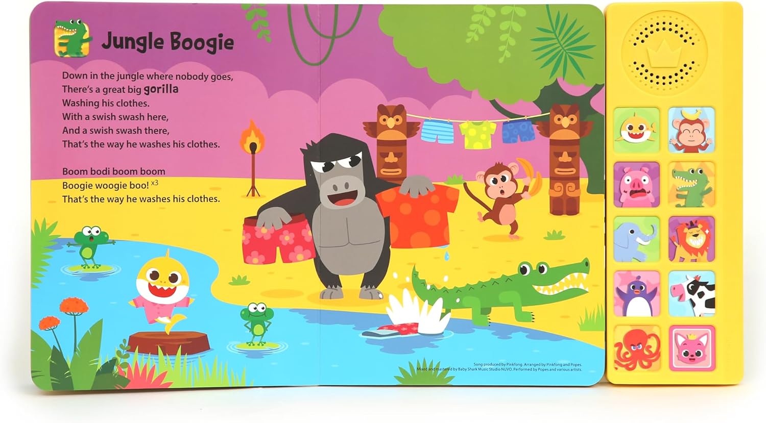 Pinkfong Baby Shark Animal Songs 10 Button Sound Book