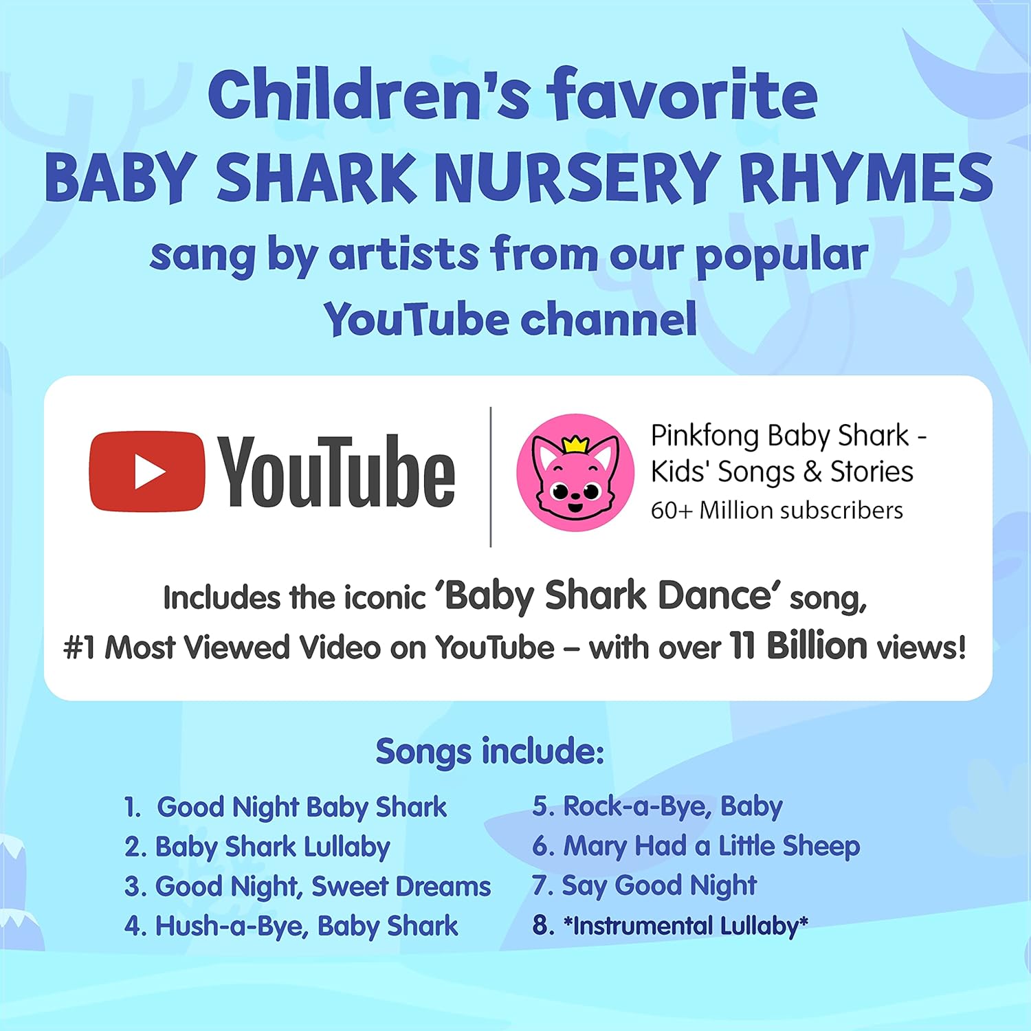 Pinkfong Baby Shark Bedtime Songs 10 Button Sound Book