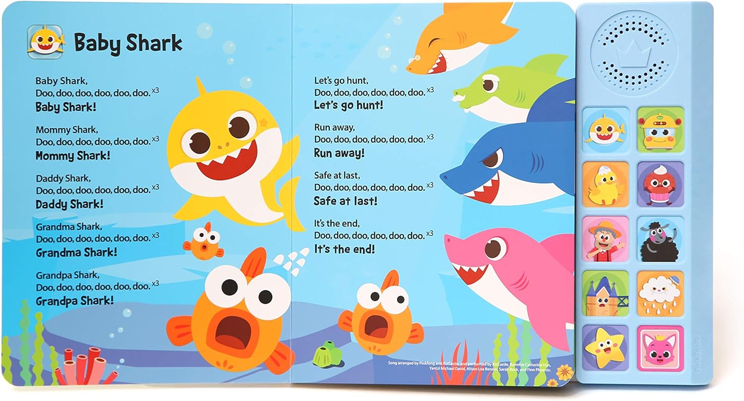 Pinkfong Baby Shark Nursery Rhymes 10 Button Sound Book