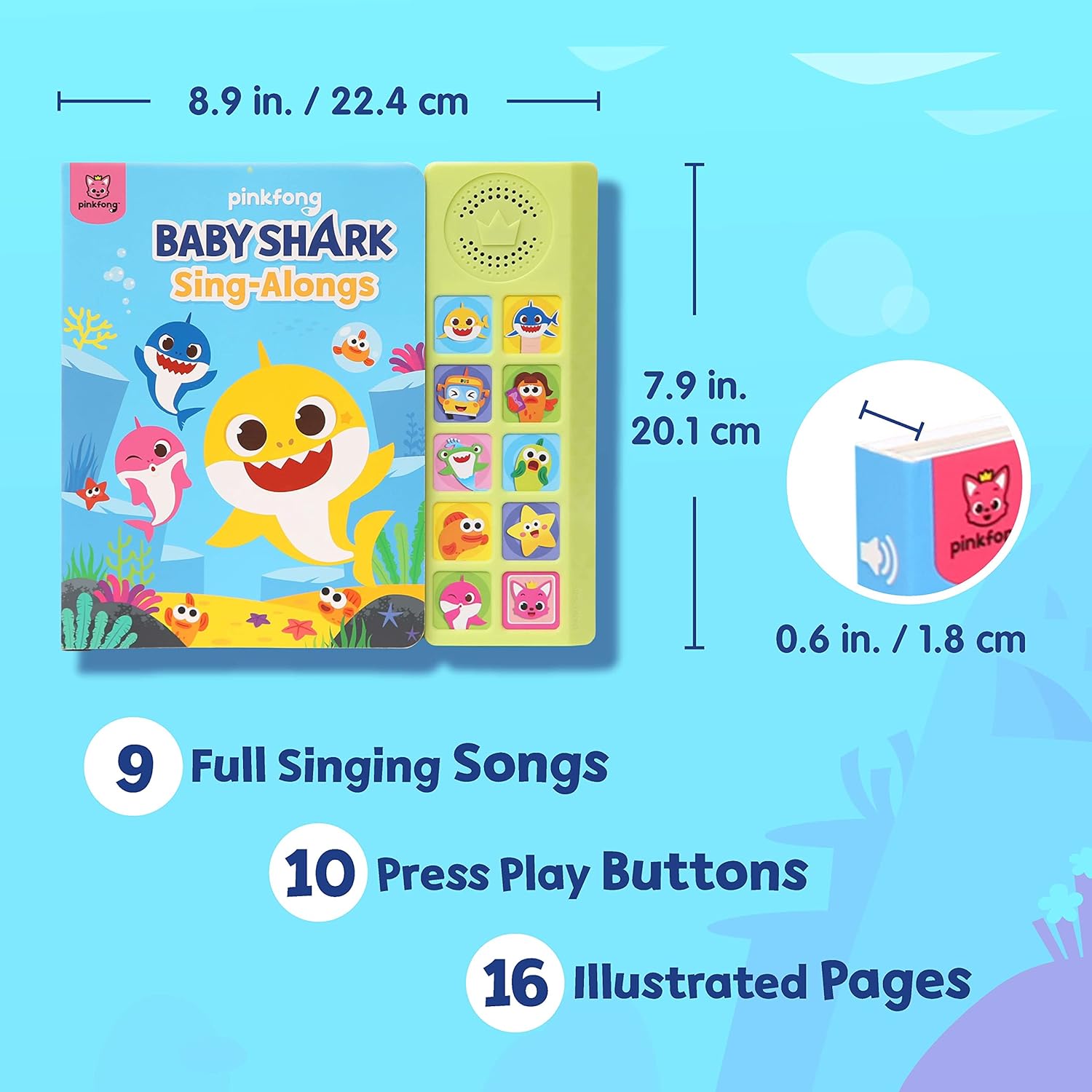 Pinkfong Baby Shark Sing-Alongs 10 Button Sound Book