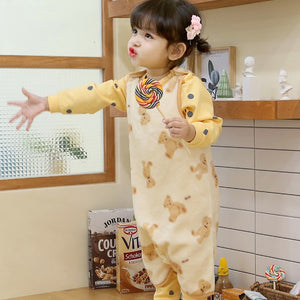 Kids Long Microfiber Sleeping Vest - Cozy Bear