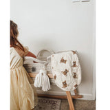 Ali and Oli Bamboo Muslin Burp Cloth 2-Pack (Teddy/Taupe)