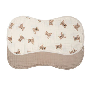 Ali and Oli Bamboo Muslin Burp Cloth 2-Pack (Teddy/Taupe)