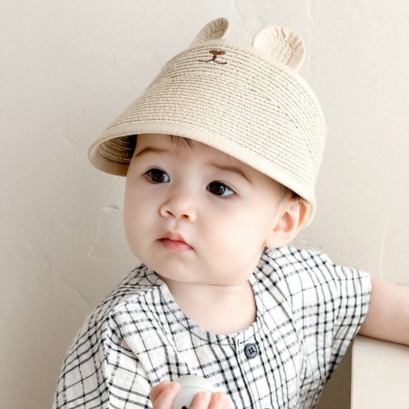 Happy Prince Bear Baby Straw Sun Cap