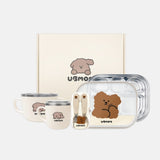 UBMOM Choco Mong Tableware Gift Set (Plate / Bowl / Cup / Spoon & Fork)