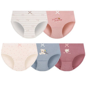 Daily Kids Underwear For Girl 5pcs Set - Love Bear