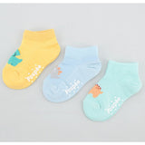 Korean Kids Dino Mesh Non-Slip Ankle Socks 5Pair Set