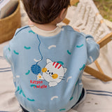 Double-Sided Brushed Fabric Baby Top and Bottom-Cat Love