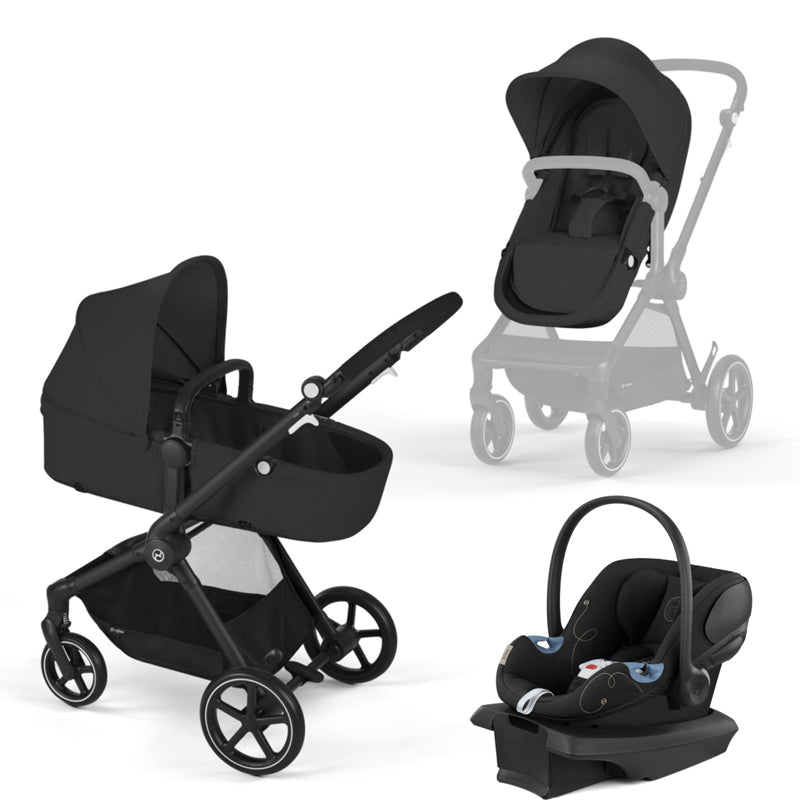 Cybex Balios S Lux Black i-Size Travel System with Aton M - Soho Grey