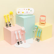 Edison Customized Chopsticks Spoon & Fork w/ Case 4pc Set - Righ Hand