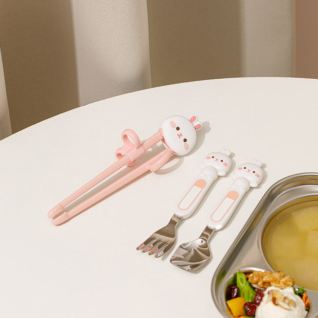 Edison Customized Chopsticks Spoon & Fork w/ Case 4pc Set - Righ Hand