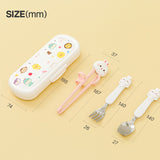 Edison Customized Chopsticks Spoon & Fork w/ Case 4pc Set - Righ Hand