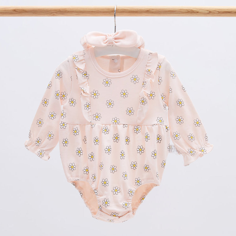 Ella Floral Baby Bodysuit & Headband Set