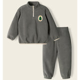 Korean Kids Fleece Tree Top & Bottom Set