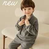 Korean Kids Fleece Tree Top & Bottom Set