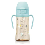 Grosmimi Flip Top Spill Proof Sippy Cup 10 oz, Stage 2 Straw for Toddlers - Air balloon