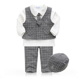 Baby Boys' Classic Fit Formal Black Dress Suit 5PC Set-Mk