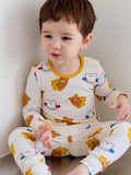 Single Spandex Fabric  Pajamas set-Twin Bear
