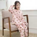 Korean Kids Fleece Pajamas Set-Bear