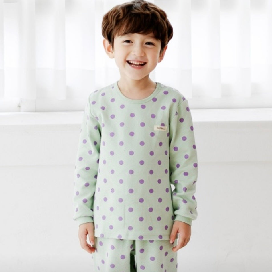 Korean Kids Pajamas Set-Pale Green