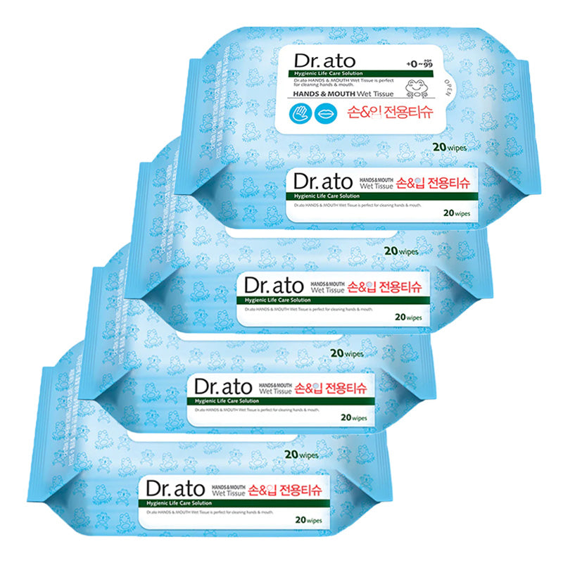 Dr.ato Hand & Mouth Wet Tissue 20p X 4packs