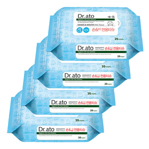 Dr.ato Hand & Mouth Wet Tissue 20p X 4packs