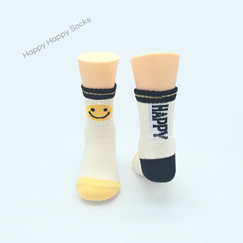 Korean kids Happy Happy Socks 5Pcs