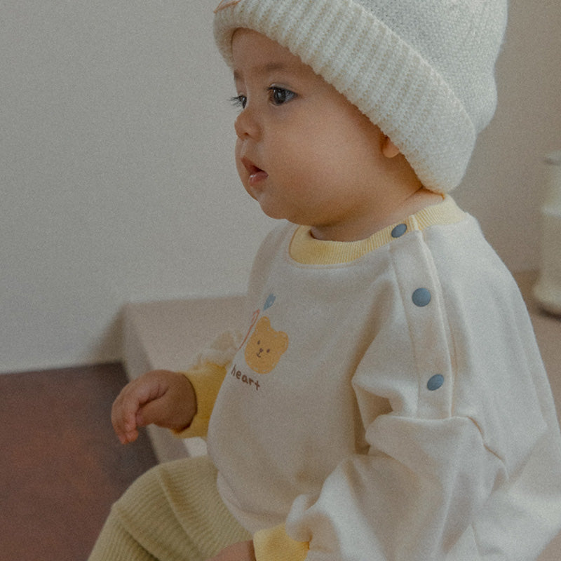Happy Prince Heart Bear Baby Sweatshirt