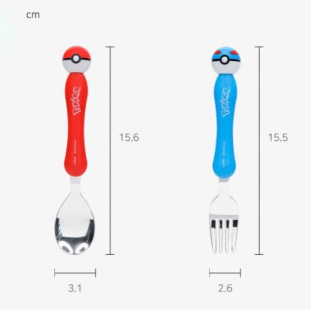 Pokemon Monster Ball Spoon Noodle Fork Set (3+ Years Old）