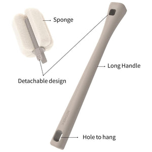 Mother-K Interchangeable Sponge Bottle Brush Set (1 Brush+2 Heads)