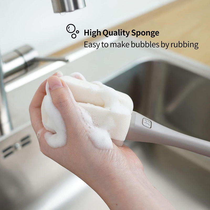 Mother-K Interchangeable Sponge Bottle Brush Set (1 Brush+2 Heads)