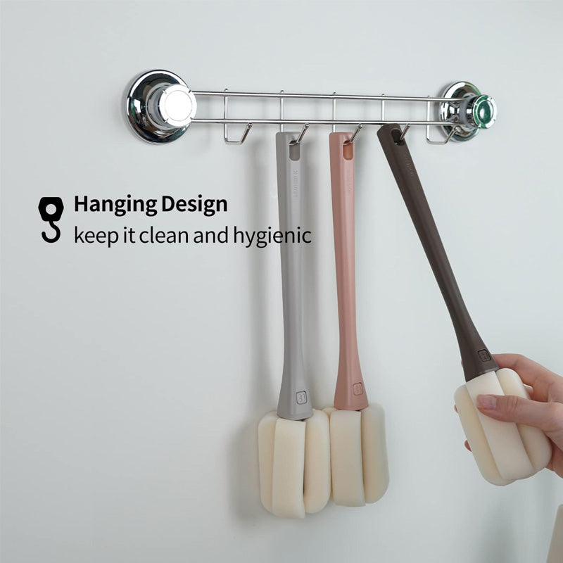 Mother-K Interchangeable Sponge Bottle Brush Set (1 Brush+2 Heads)