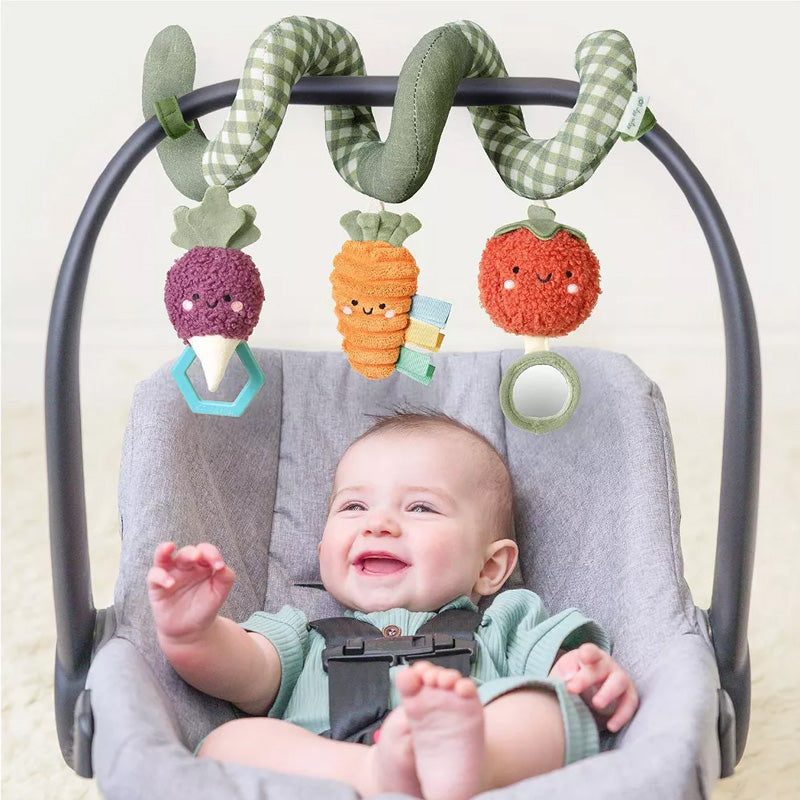 Itzy Ritzy Bitzy Spiral Car Seat Activity Toy - Veggie