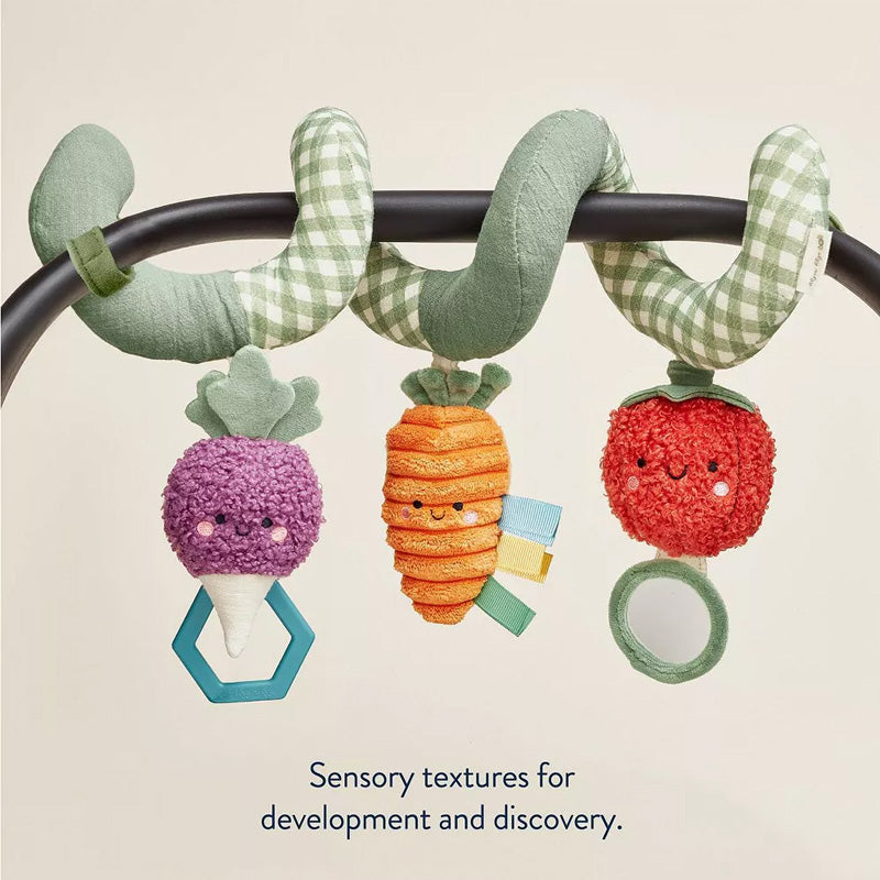 Itzy Ritzy Bitzy Spiral Car Seat Activity Toy - Veggie
