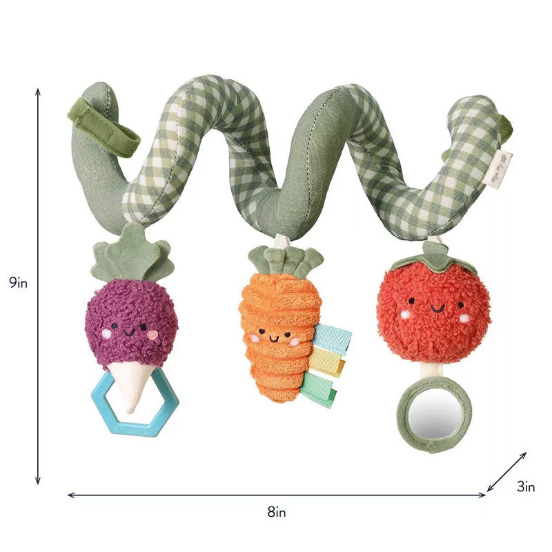 Itzy Ritzy Bitzy Spiral Car Seat Activity Toy - Veggie
