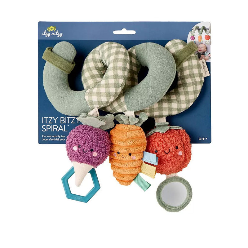 Itzy Ritzy Bitzy Spiral Car Seat Activity Toy - Veggie