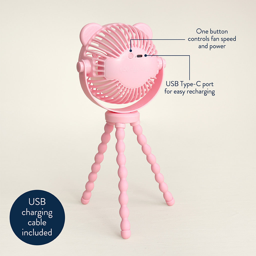 Itzy Ritzy Itzy Breeze 3-Speed Stroller Fan - Pink